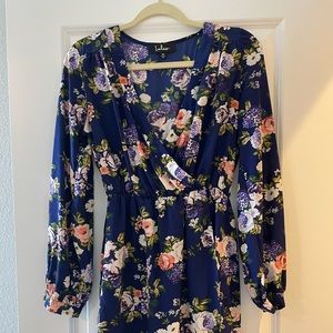 Gently worn purple floral LuLus dress. Great condition